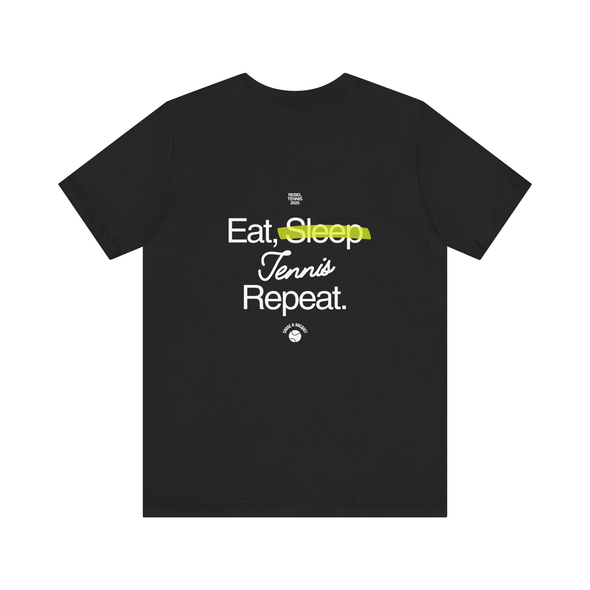 Eat, Sleep, Tennis, Repeat Tee | Black
