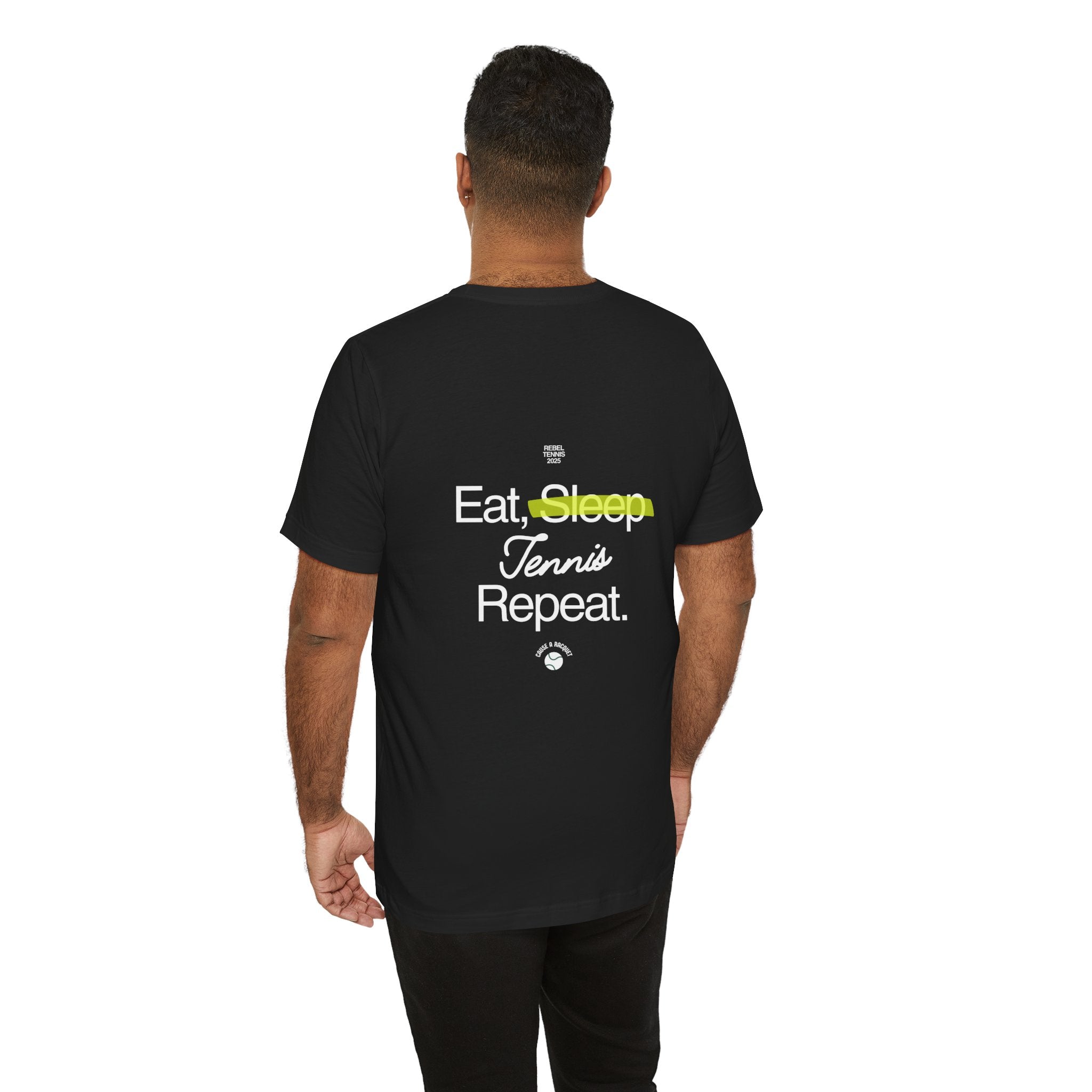 Eat, Sleep, Tennis, Repeat Tee | Black
